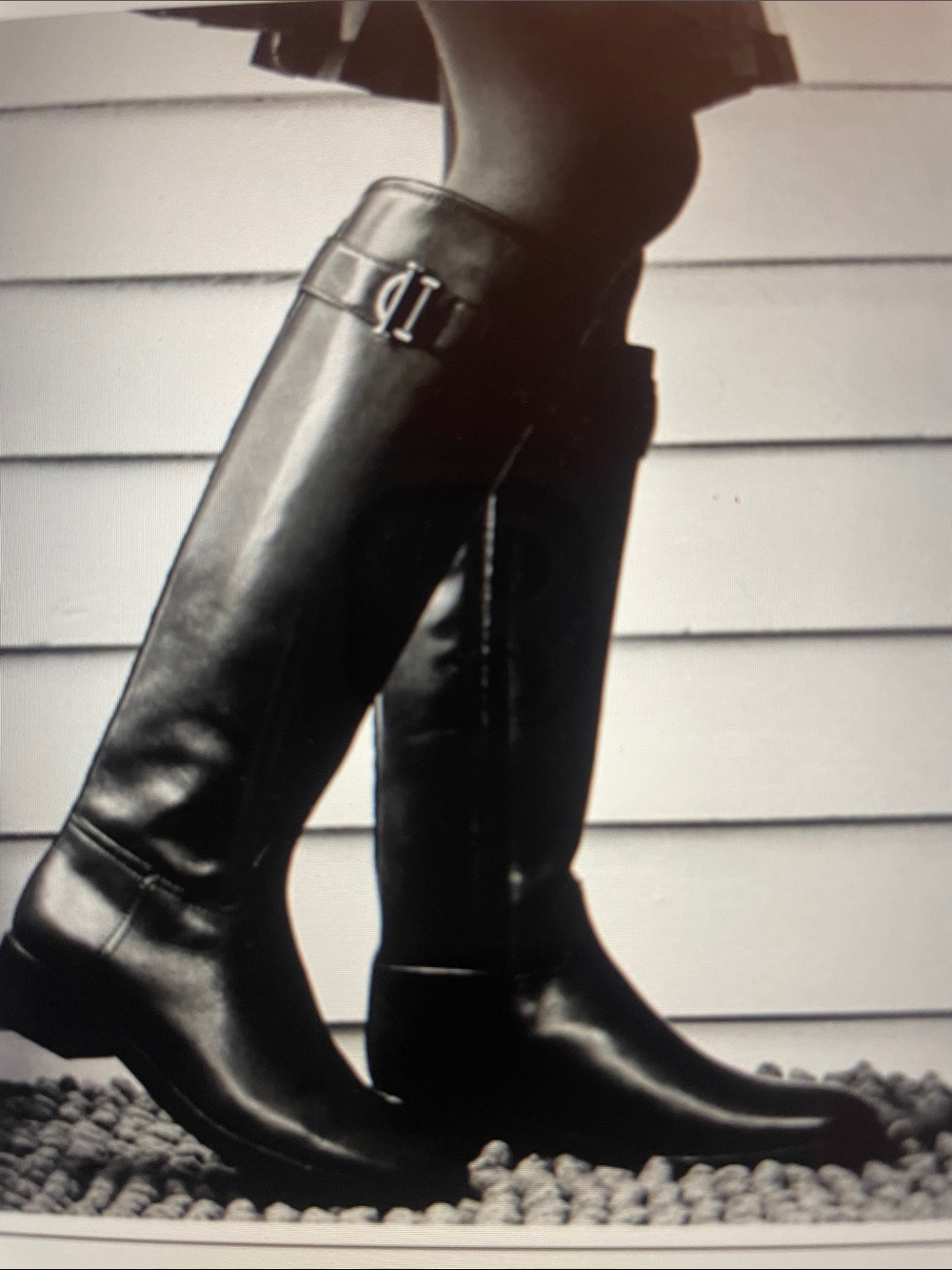Tory Burch Grace black tall riding boot sz 8.5